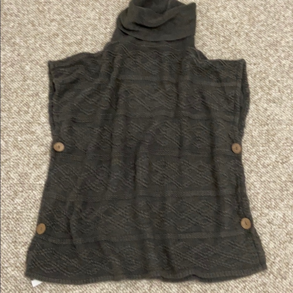 Paper store knit cowl turtle neck sweater